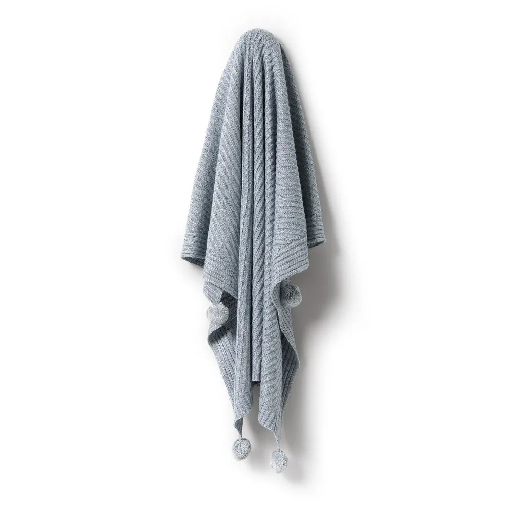 Wilson Frenchy Knitted Jacquard Blanket - Sky