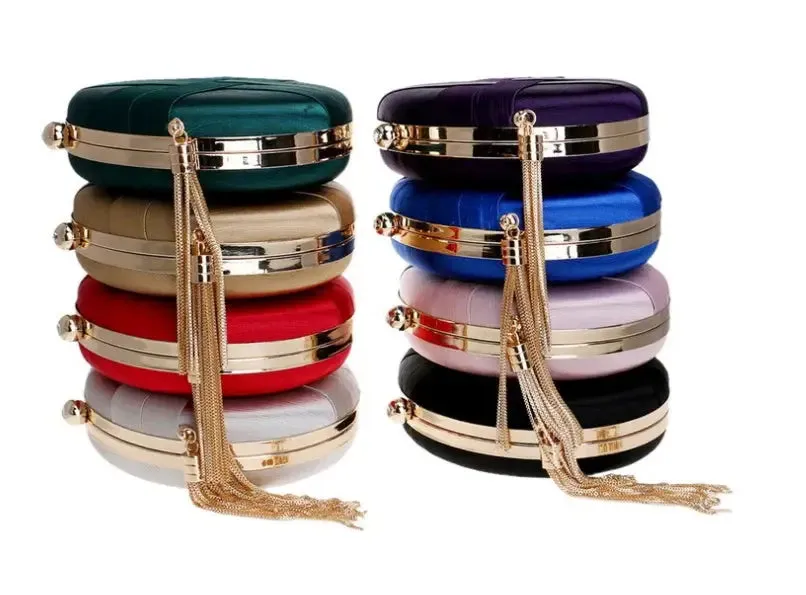 Women Round Elegant Evening Purse Handbag