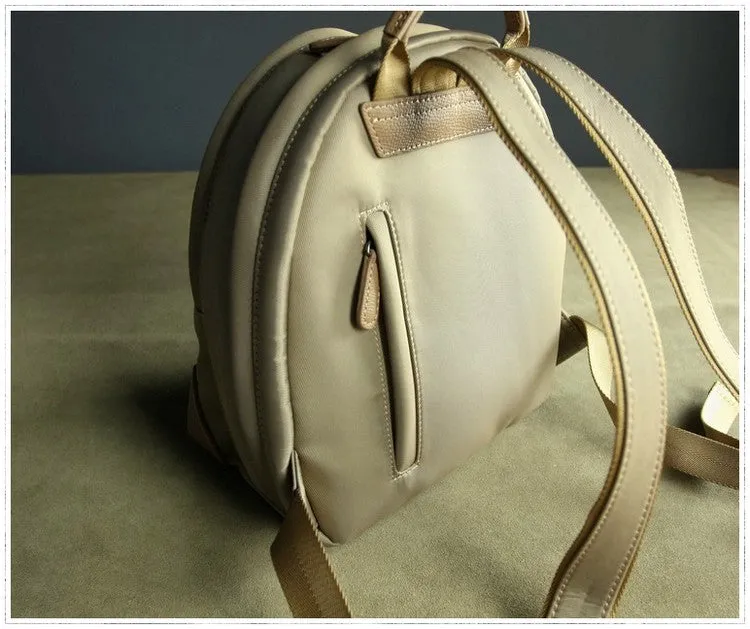 Womens Nylon Small Backpack Bag Dark Gray Best Mini Backpack Purse Nylon Rucksack for Ladies