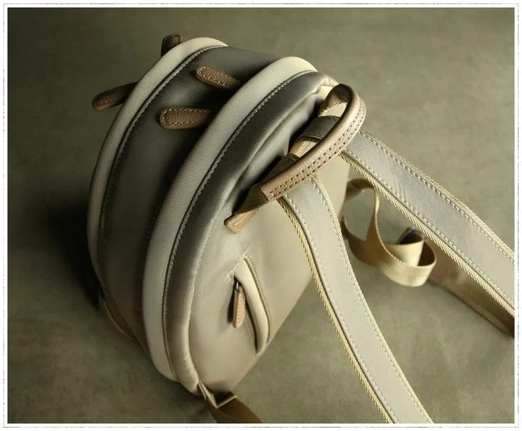 Womens Nylon Small Backpack Bag Dark Gray Best Mini Backpack Purse Nylon Rucksack for Ladies