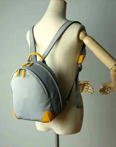 Womens Nylon Small Backpack Bag Dark Gray Best Mini Backpack Purse Nylon Rucksack for Ladies