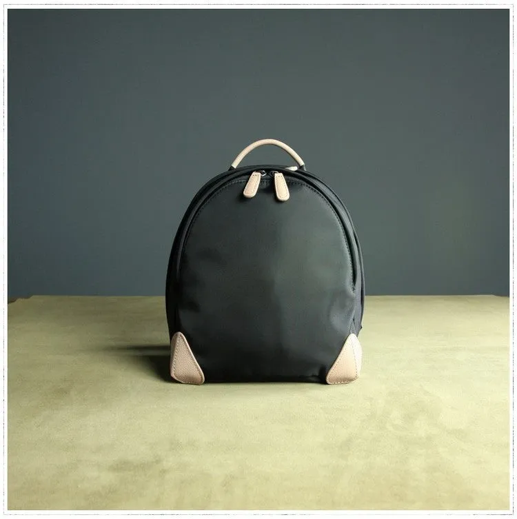 Womens Nylon Small Backpack Bag Dark Gray Best Mini Backpack Purse Nylon Rucksack for Ladies