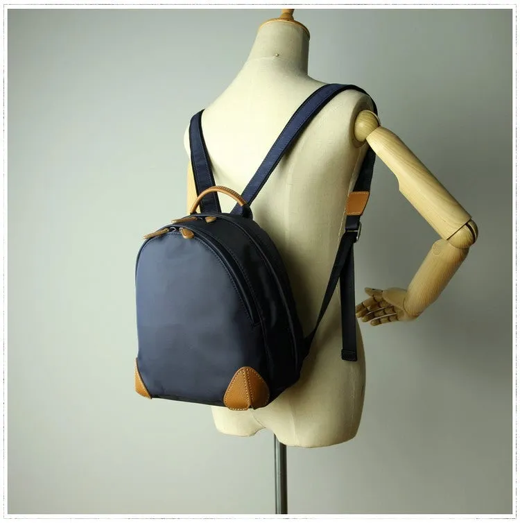 Womens Nylon Small Backpack Bag Dark Gray Best Mini Backpack Purse Nylon Rucksack for Ladies