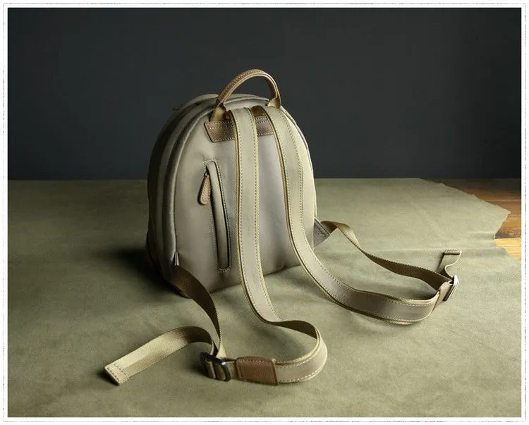 Womens Nylon Small Backpack Bag Dark Gray Best Mini Backpack Purse Nylon Rucksack for Ladies