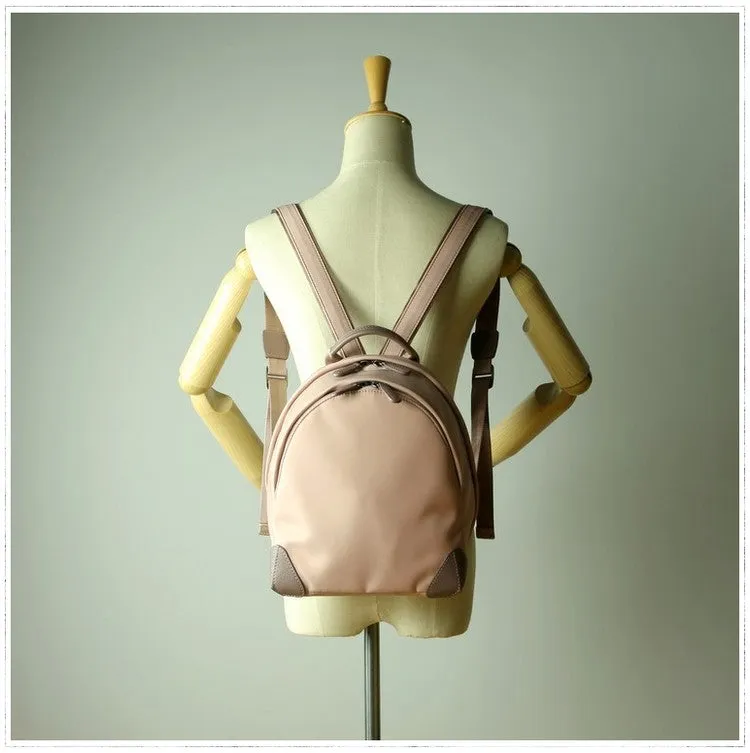 Womens Nylon Small Backpack Bag Dark Gray Best Mini Backpack Purse Nylon Rucksack for Ladies