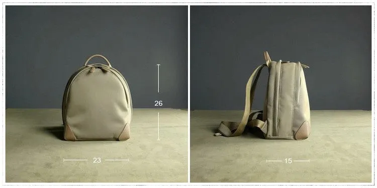 Womens Nylon Small Backpack Bag Dark Gray Best Mini Backpack Purse Nylon Rucksack for Ladies