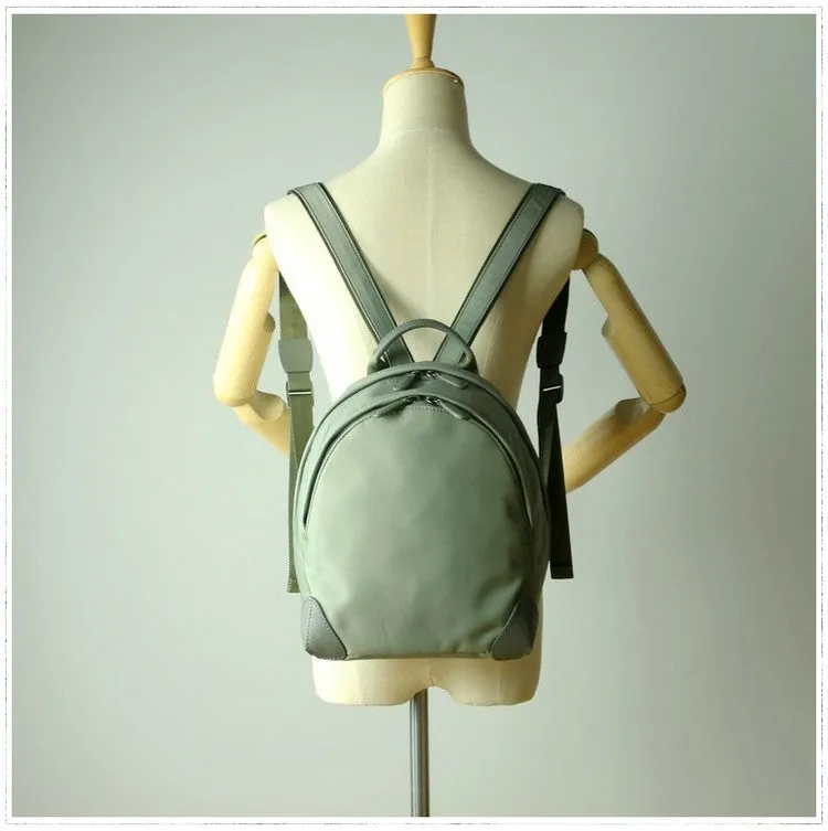 Womens Nylon Small Backpack Bag Dark Gray Best Mini Backpack Purse Nylon Rucksack for Ladies