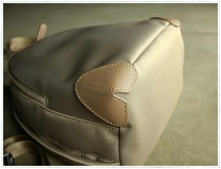 Womens Nylon Small Backpack Bag Dark Gray Best Mini Backpack Purse Nylon Rucksack for Ladies