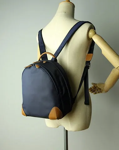 Womens Nylon Small Backpack Bag Dark Gray Best Mini Backpack Purse Nylon Rucksack for Ladies