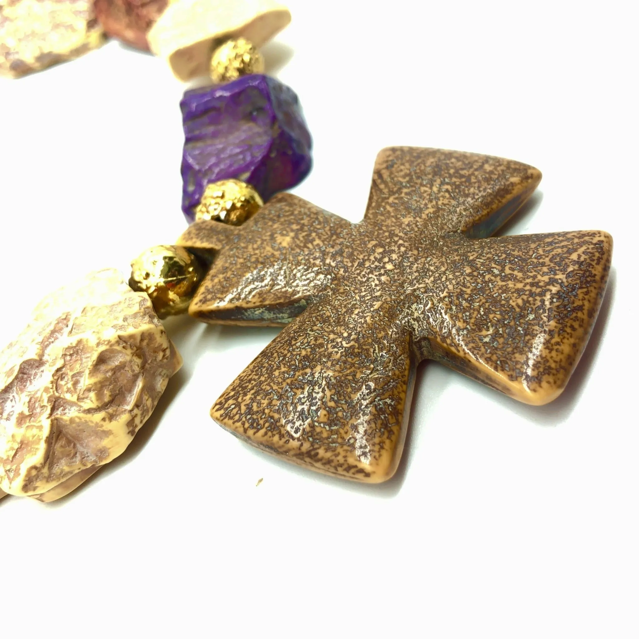 Yves Saint Laurent Maltese Cross Necklace